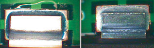 Figure 3. With lead (left) and lead-free